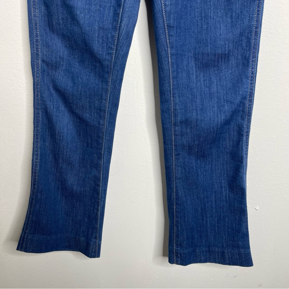 Lilly Pulitzer Ocean Cay High Rise Crop Flare Jeans Size 4 Retro 70’s - Picture 7 of 16